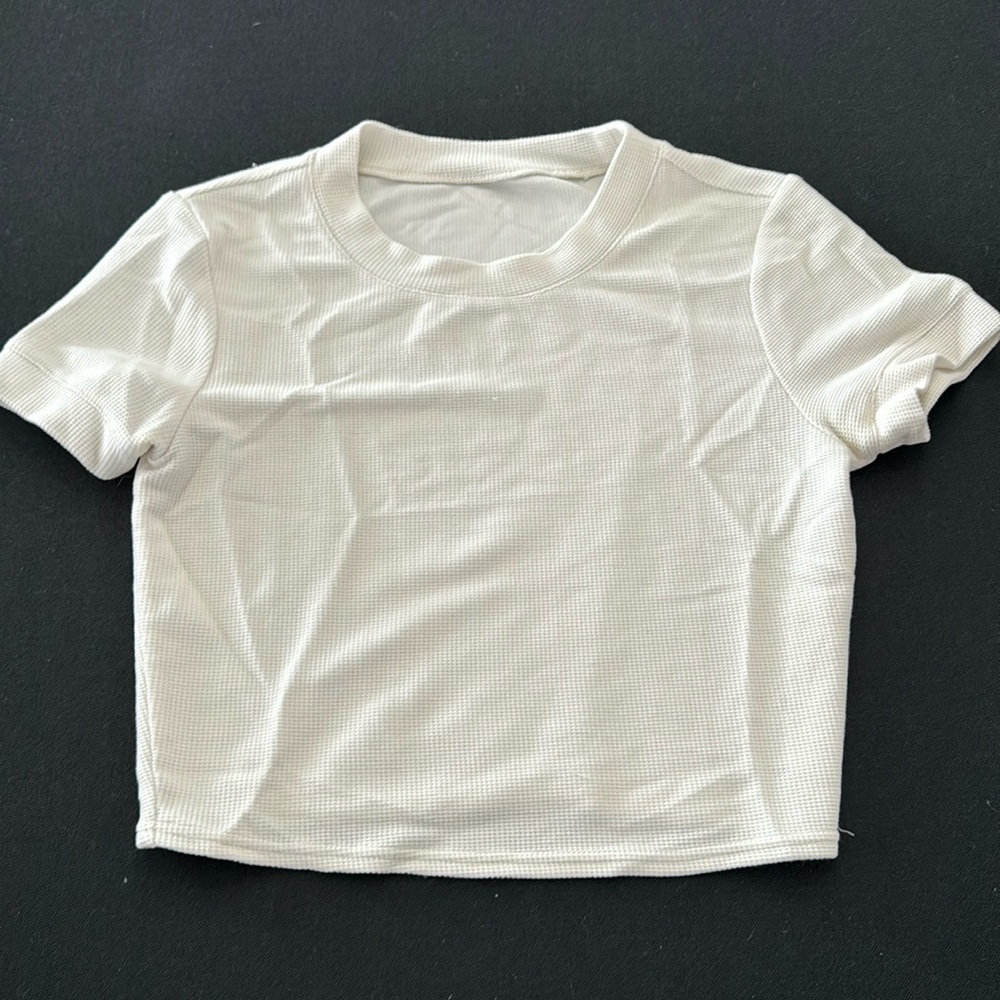 Alo off white thermal crop top